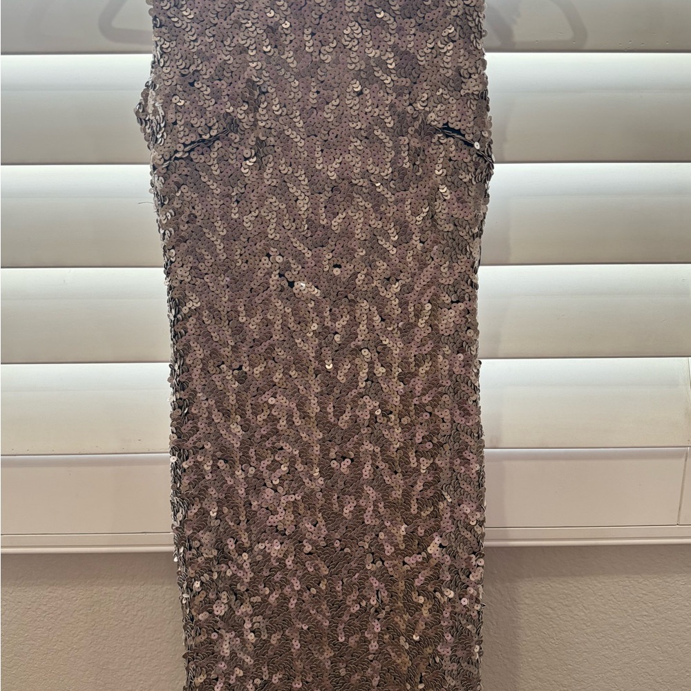 Laundry By Shelli Segal Bronze Sequin Dress